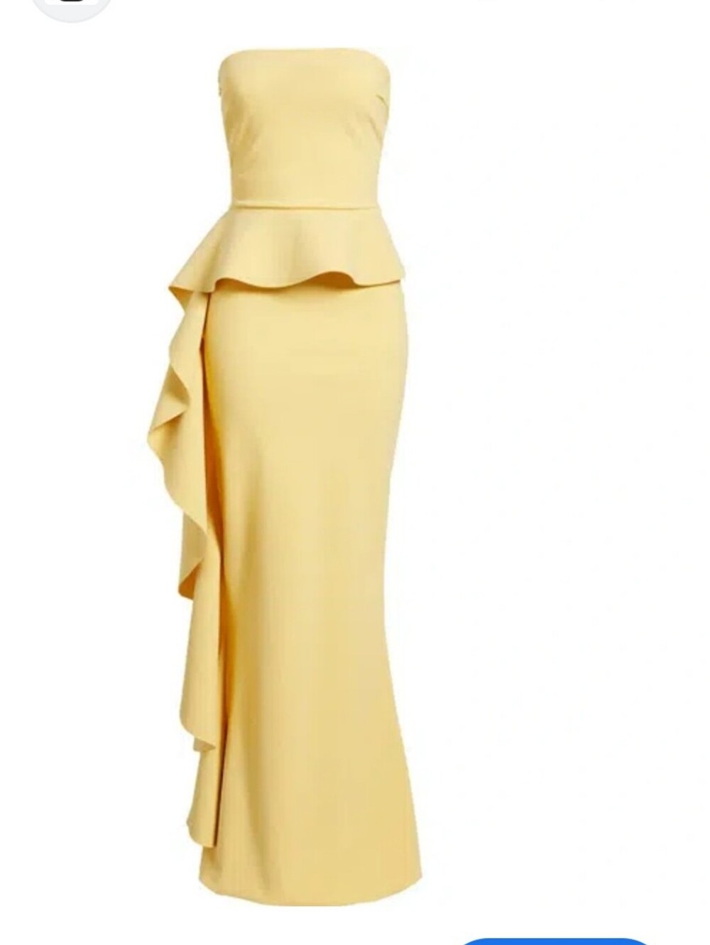 CHIARA BONI LA PETITE ROBE ELISKA RUFFLE TRAPLESS GOWN IN SOLEIL MAXI DRESS